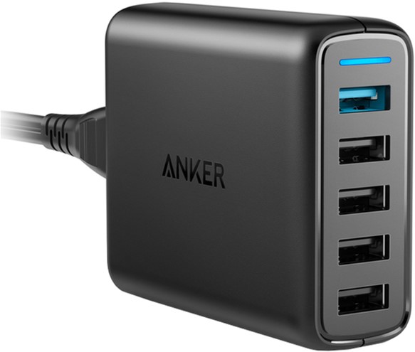 

Зарядное устройство Anker PowerPort 5 Speed - 51.5W 1xQC3.0&4xPIQ Black