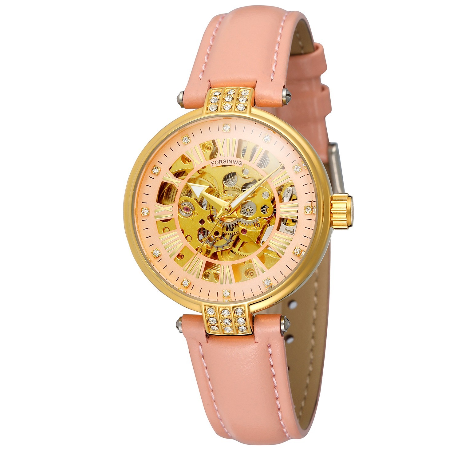 

Женские часы Forsining Diamond Rose Skeleton