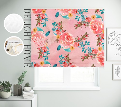 

Римская штора с фотопечатью 02-255 система Light I&H Джуси велюр 130*170 см