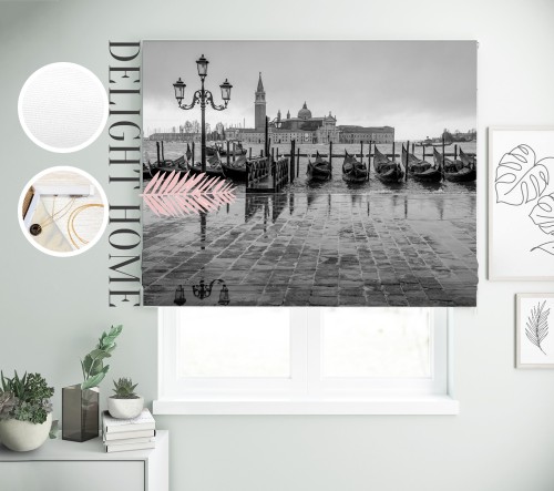 

Римская штора с фотопечатью 00-583 система Light I&H Джуси велюр 170*170 см