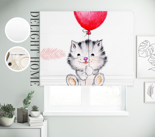 

Римская штора с фотопечатью 09-067 система Light I&H Джуси велюр 40*170 см