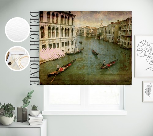 

Римская штора с фотопечатью 00-055 система Light I&H Джуси велюр 280*170 см