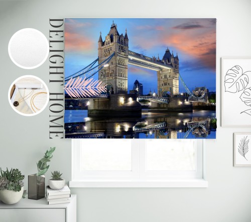 

Римская штора с фотопечатью 00-008 система Light I&H Джуси велюр 150*170 см