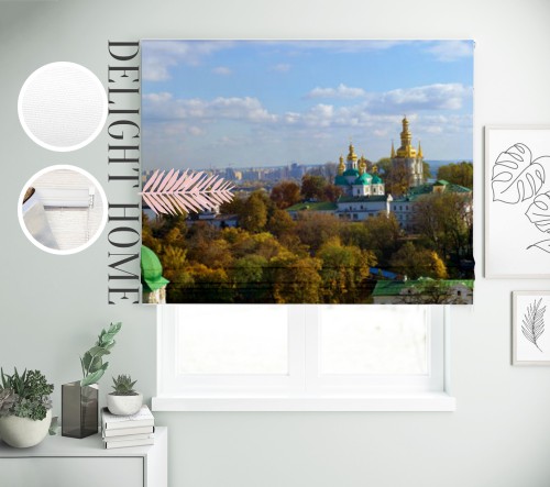 

Римская штора с фотопечатью 00-001 система Prestige I&H Джуси велюр 70*170 см