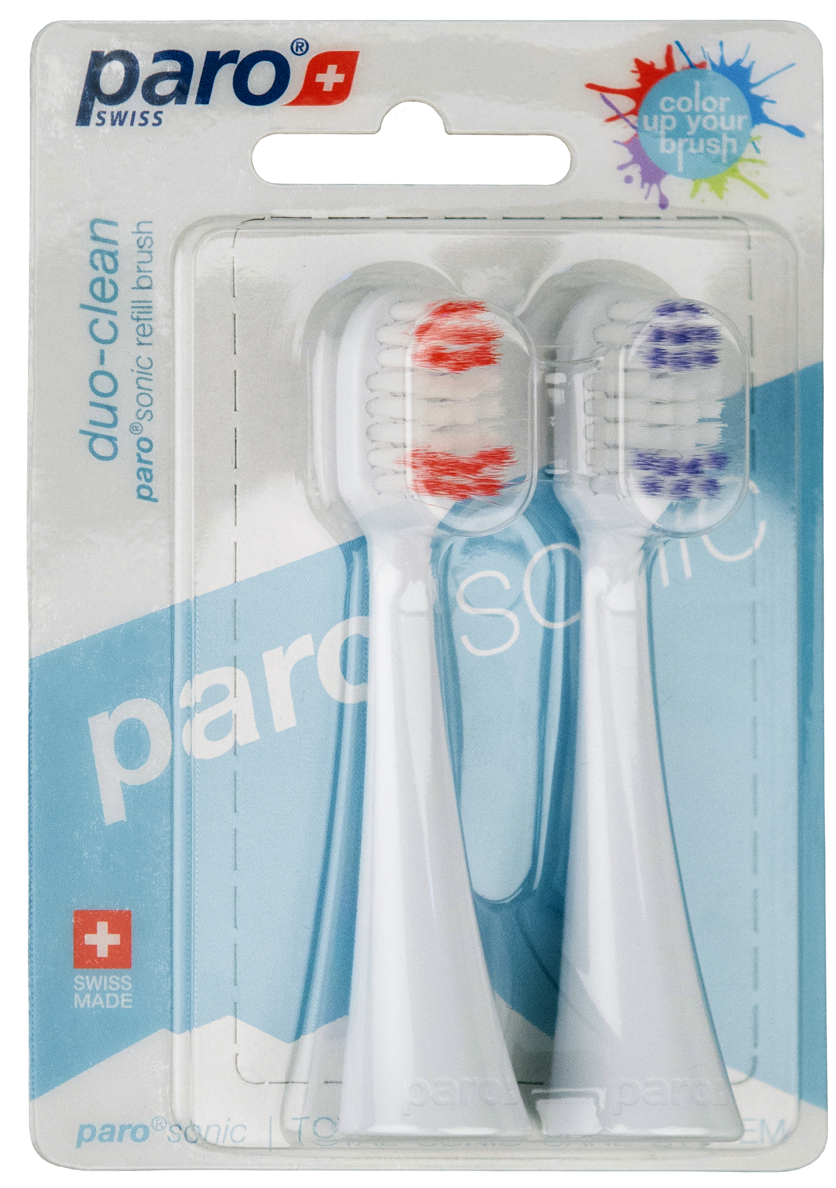

Насадки для электрической зубной щетки Paro Swiss duo-clean 7.762