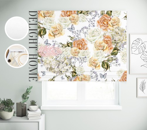 

Римская штора с фотопечатью 02-038 система Light I&H Джуси велюр 170*170 см