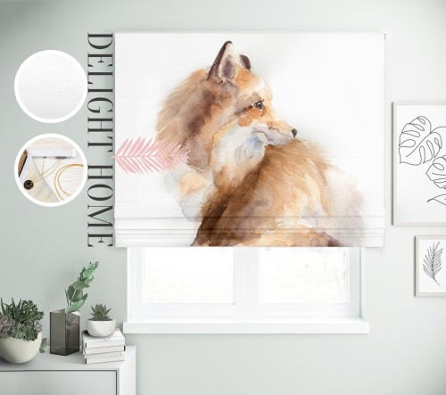

Римская штора с фотопечатью 04-018 система Light I&H Джуси велюр 290*170 см