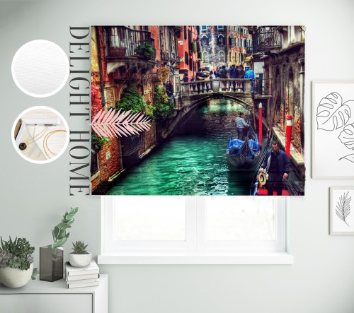 

Римская штора с фотопечатью 00-060 система Light I&H Джуси велюр 130*170 см