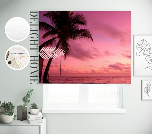 

Римская штора с фотопечатью 05-356 система Light I&H Джуси велюр 160*170 см