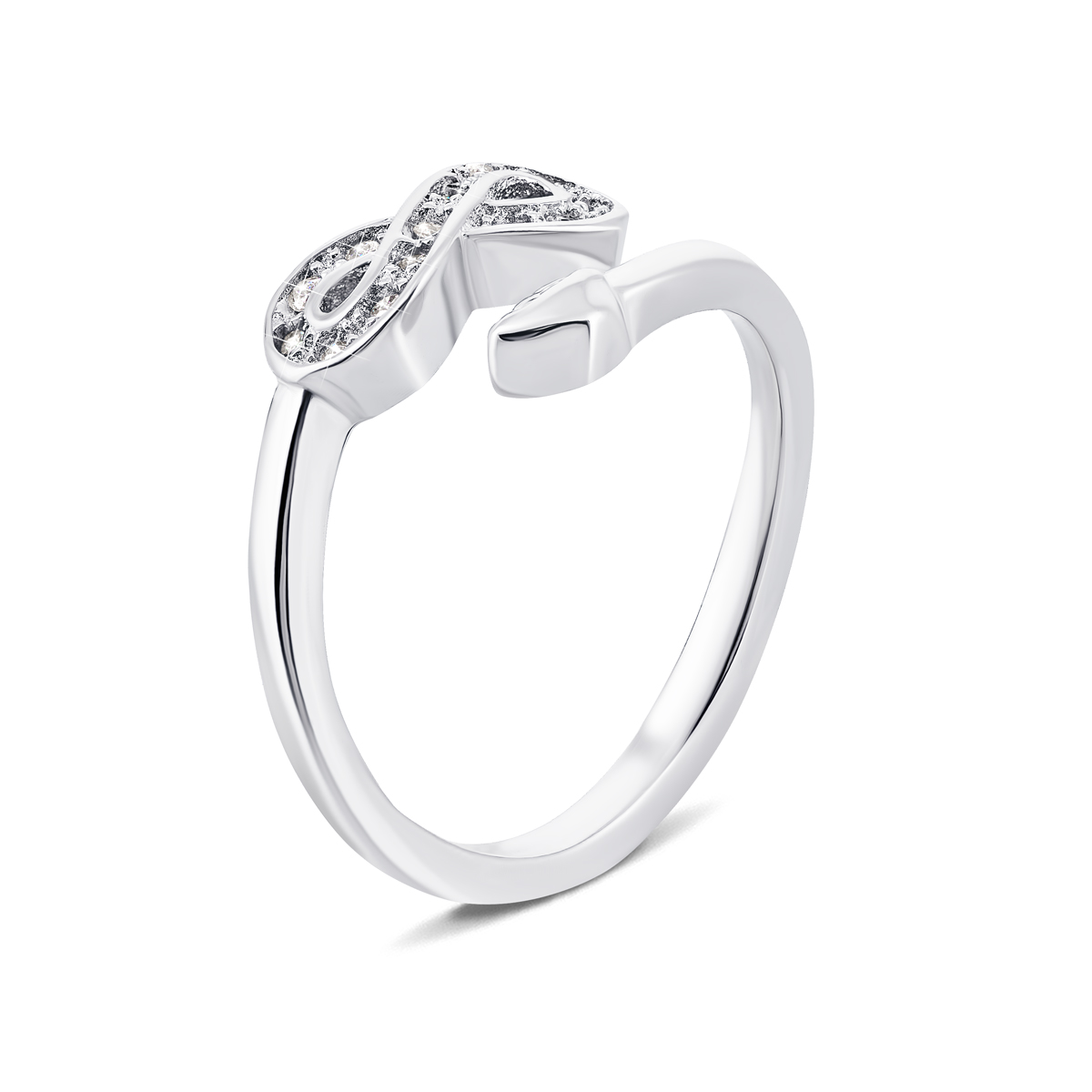 

Серебряное кольцо Бесконечность с фианитами FD877