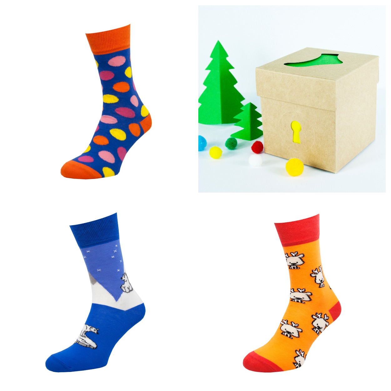 

Набор носков The Pair of Socks 3P-111-NY/V4 44-46 (3 пары) Разноцветный