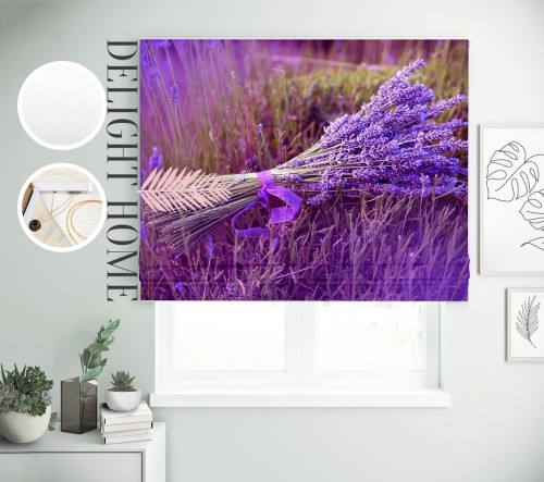 

Римская штора с фотопечатью 00-032 система Light I&H Джуси велюр 50*170 см