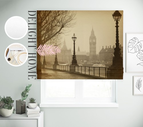 

Римская штора с фотопечатью 05-915 система Light I&H Джуси велюр 290*170 см