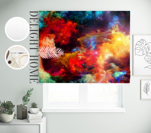 

Римская штора с фотопечатью 07-033 система Light I&H Джуси велюр 220*170 см