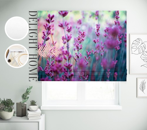 

Римская штора с фотопечатью 00-031 система Light I&H Джуси велюр 100*170 см