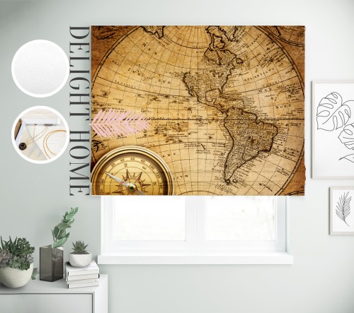 

Римская штора с фотопечатью 08-117 система Light I&H Джуси велюр 280*170 см