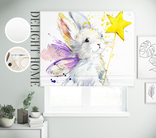 

Римская штора с фотопечатью 09-038 система Light I&H Джуси велюр 170*170 см