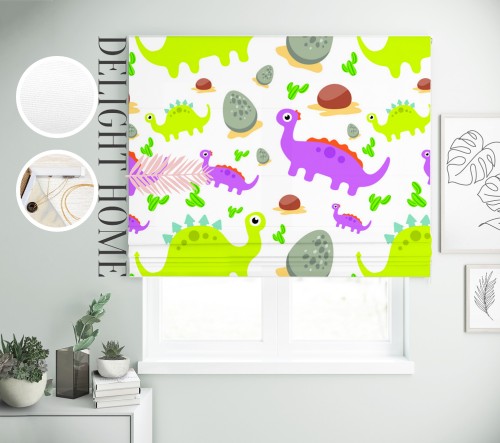 

Римская штора с фотопечатью 09-010 система Light I&H Джуси велюр 170*170 см