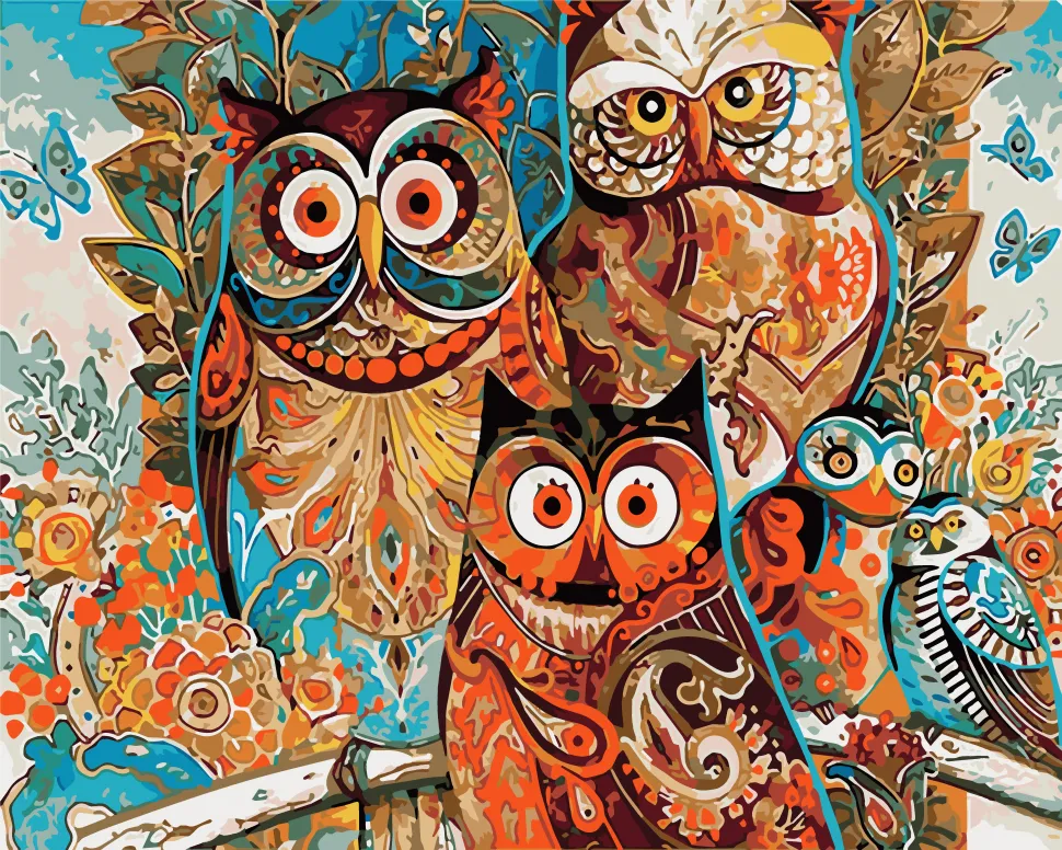 

Картина по номерам Art Craft "Яркие совы" 40*50 см 11603-AC 164853