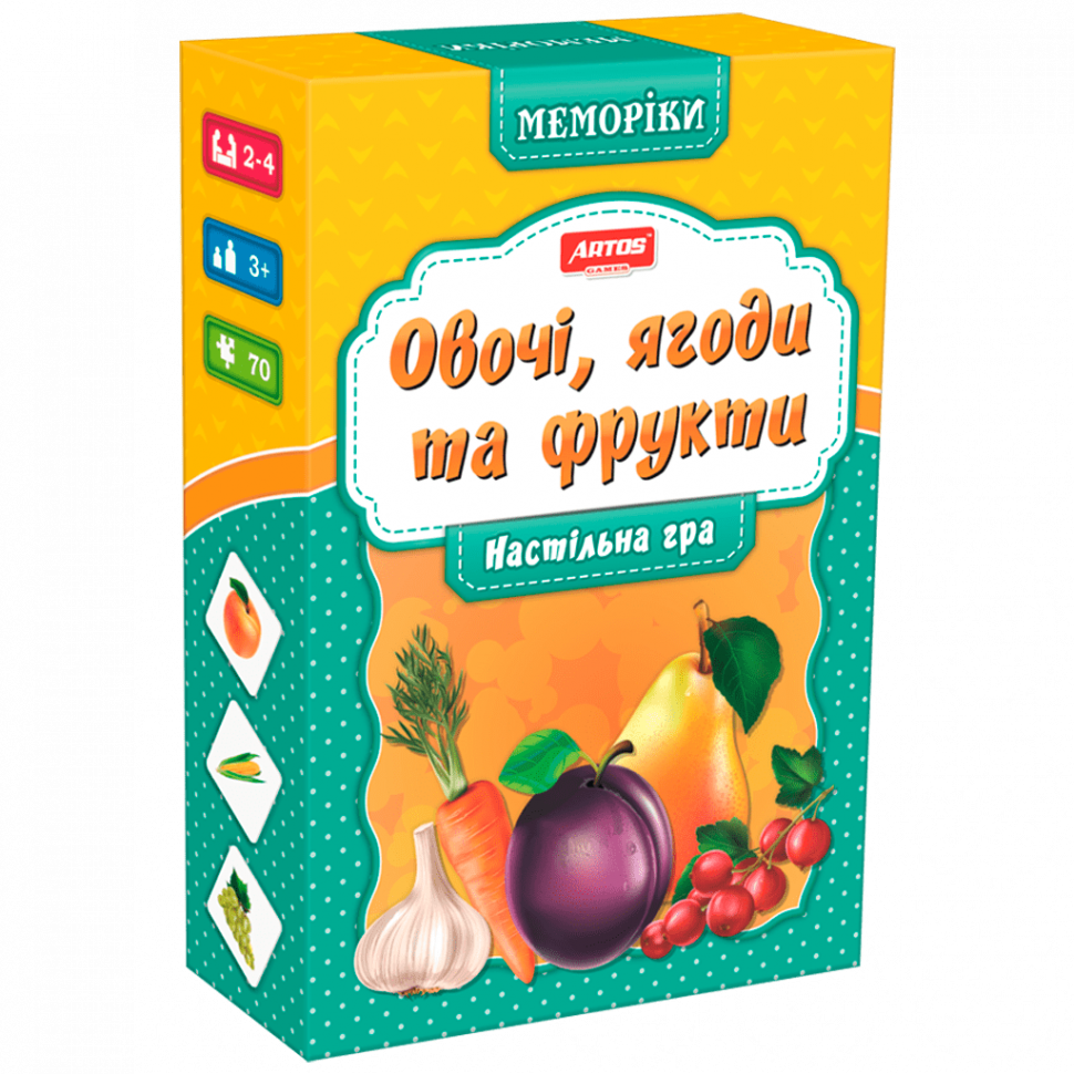 

Игра Artos Games "Овощи и фрукты (Мемо)" укр 0659 136242