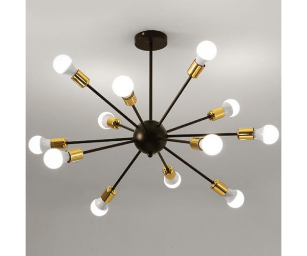

Люстра Sputnik LIGHT JET 12 Black and Gold