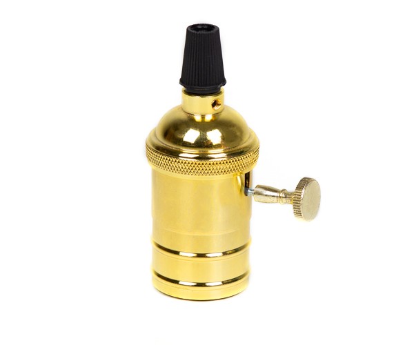 

Латунный патрон с выключателем Golden gloss