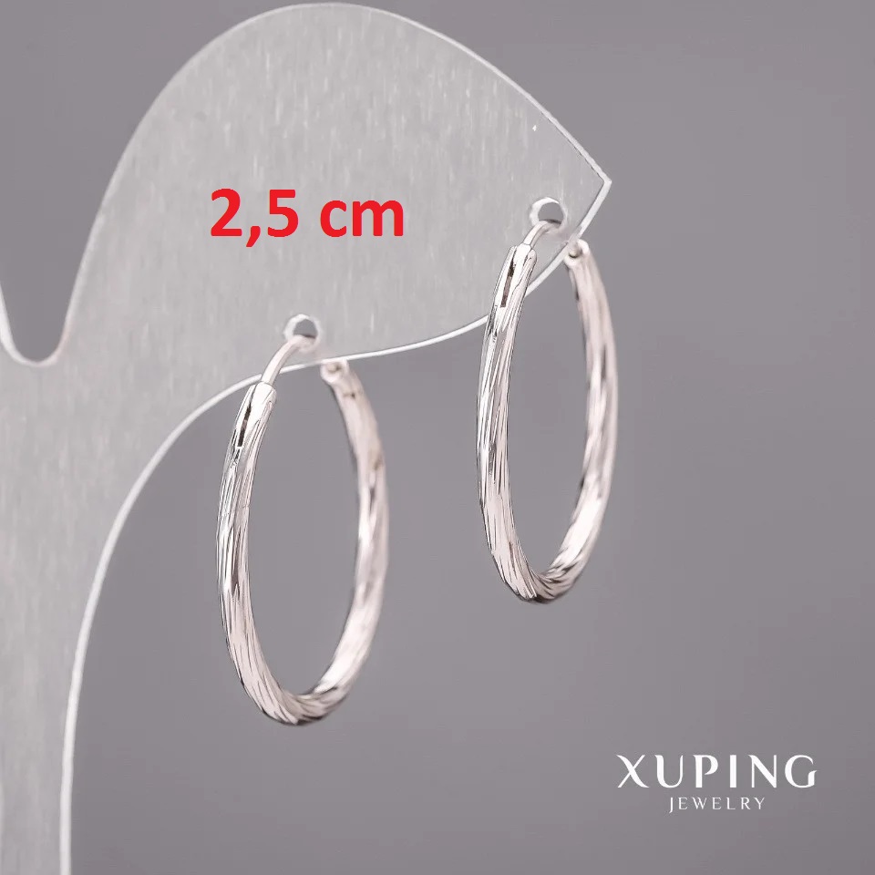 

Серьги Xuping "Кольца Насечки вдоль" 2,5см 2900000135741