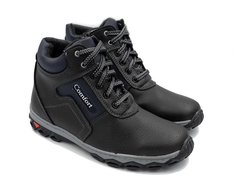 

Мужские ботинки зимние Sigol Comfort прошитые черные 44 р. - 29 см