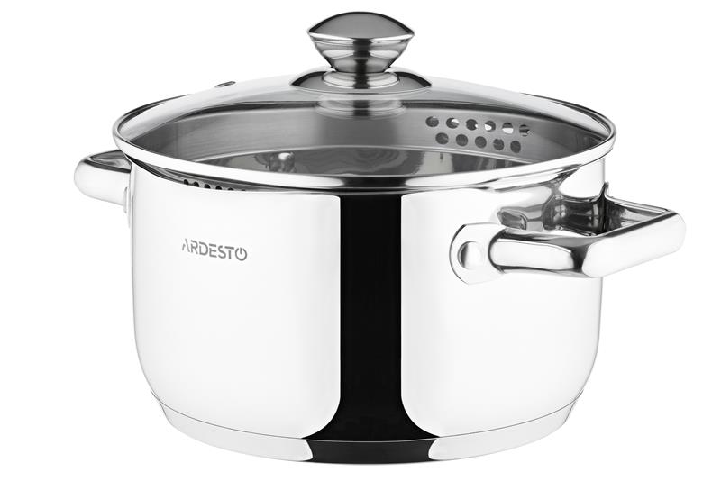 

Средняя кастрюля 3,6 л с носиком для слива и стеклянной крышкой ARDESTO Kitchenware