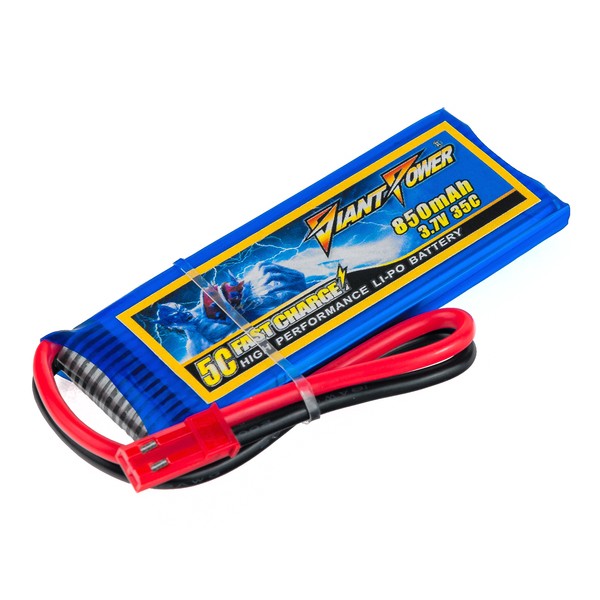

Аккумулятор Giant Power (Dinogy) Li-Pol 850mAh 3.7V 1S 35C 7x30x52мм JST
