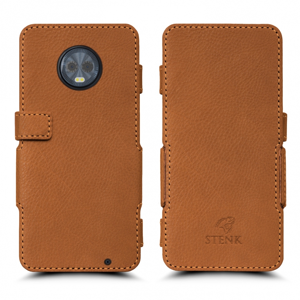 

Чехол книжка Stenk Prime для Motorola Moto G6 Plus Camel