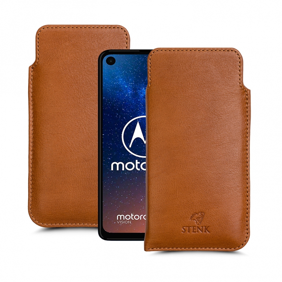 

Футляр Stenk Elegance для Motorola One Vision Camel