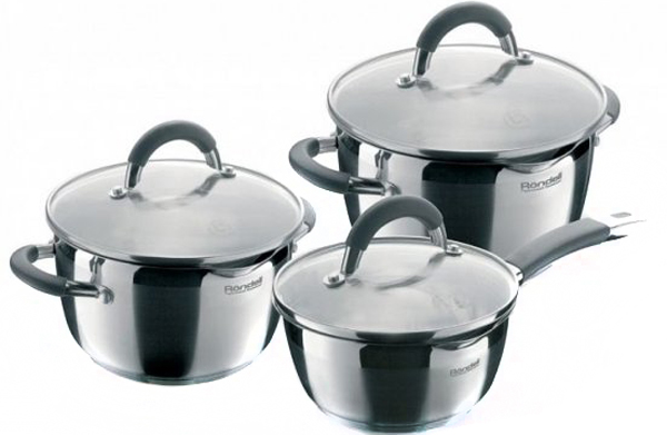 

Набор посуды RONDELL RDS-341 Flamme с /кр 1,3 л+ 3,2л + 5,7л (RDS-341)