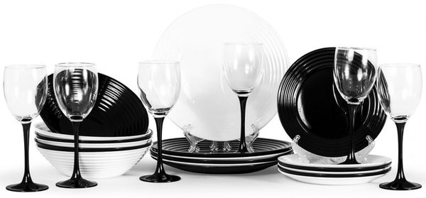 

Сервиз LUMINARC HARENA BLACK and WHITE /24 пр.