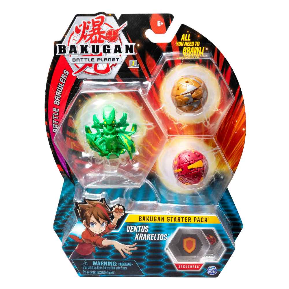 

Bakugan Battle planet: набор из 3х бакуганов "Вентус Кракелиус"