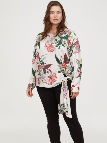 

Блузка H&M 0697914-8  Белая, Блузка H&M 0697914-8 48 Белая