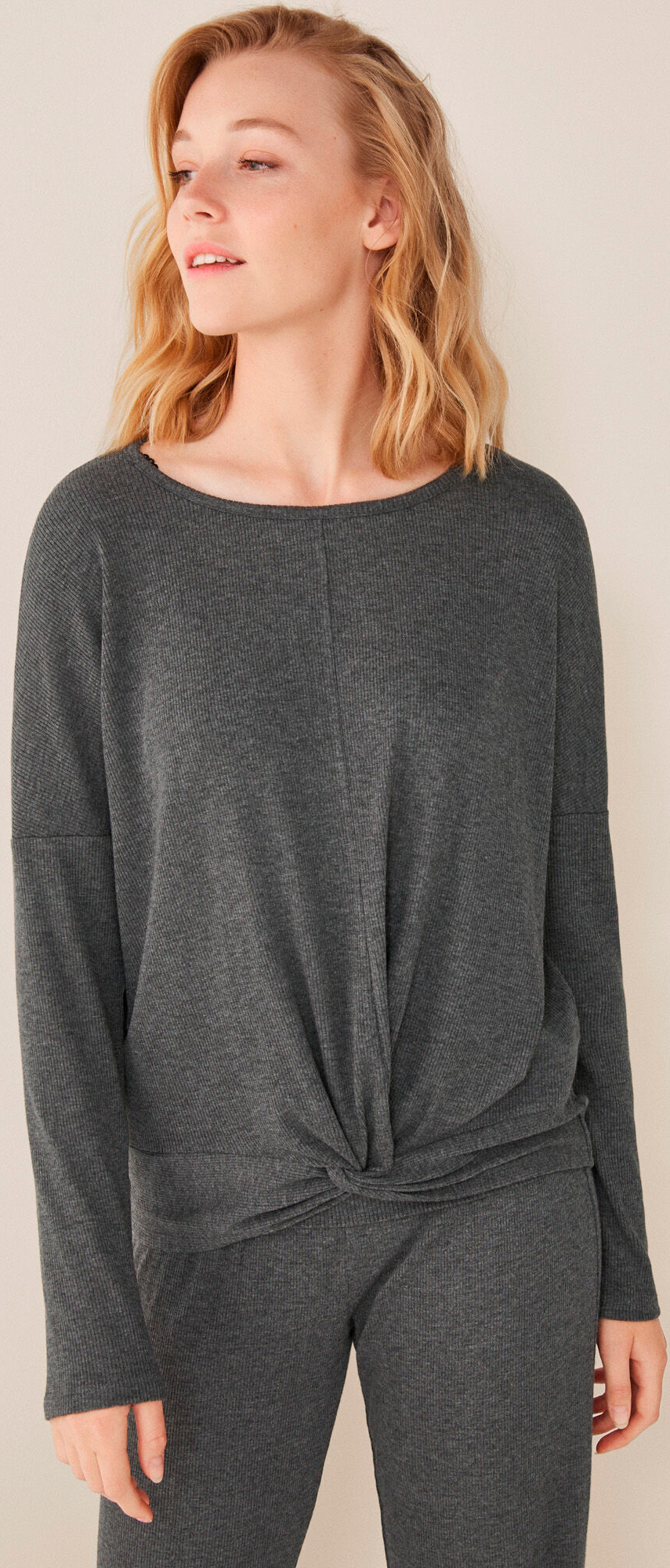 

Футболка с длинными рукавами Women'Secret 2086506_47 XL Серая