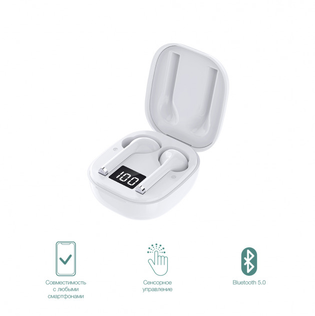 

Беспроводные вакуумные Bluetooth 5.0 наушники TWS Pro TW11 Белые (450544-1)