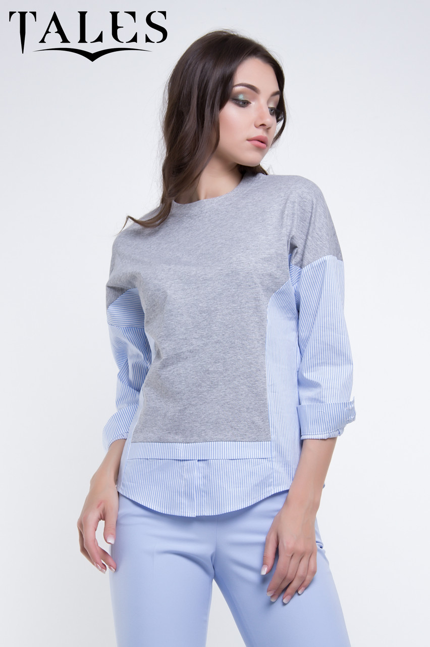 

Блузка Tales оверсайз Betsy XL серый (tales-537816015)