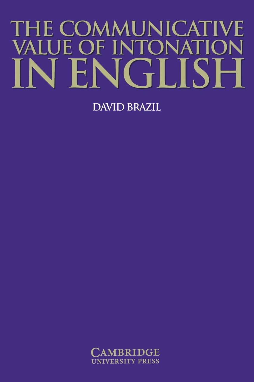 

The Communicative Value of Intonation in English Book