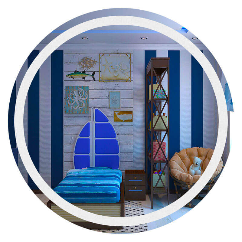 

Зеркало SmartWorld Bella с рисунком круглое 80x80x3 см (P-Bella-80x80)