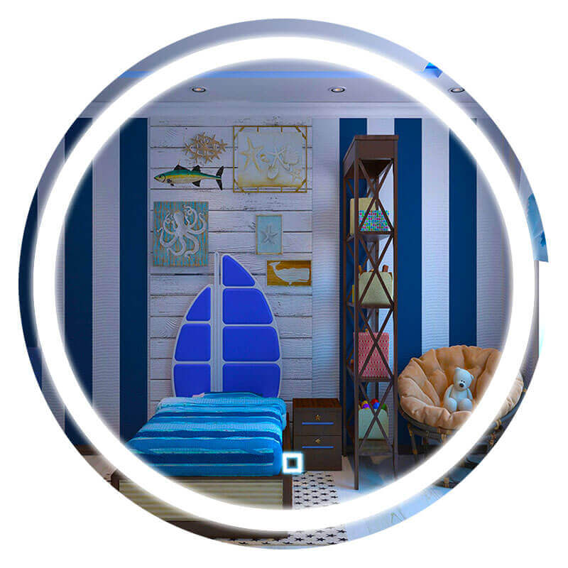 

Зеркало в ванную SmartWorld Bella серия Smart с подсветкой LED круглое 120x120x3 см (Smart-Bella-120x120)