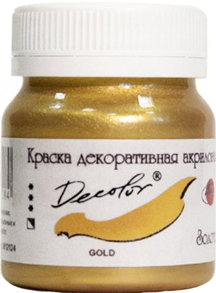 

Краска акриловая Таир Деколор Золото 50 мл (4620750293284)