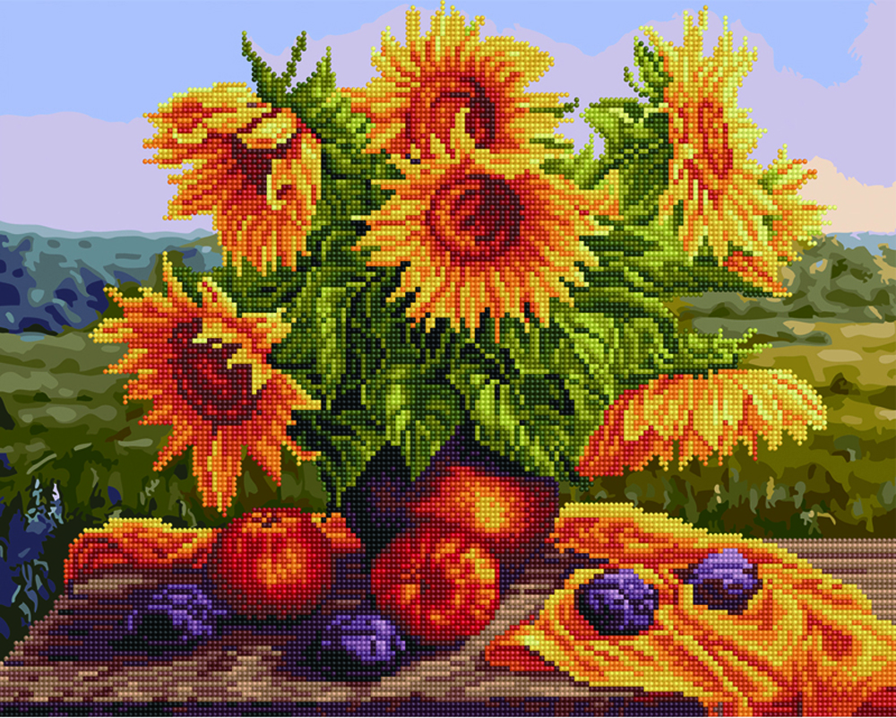 

Картина по номерам Rainbow Art Подсолнухи, 40 х 50 см (GZS1017) (Без коробки)