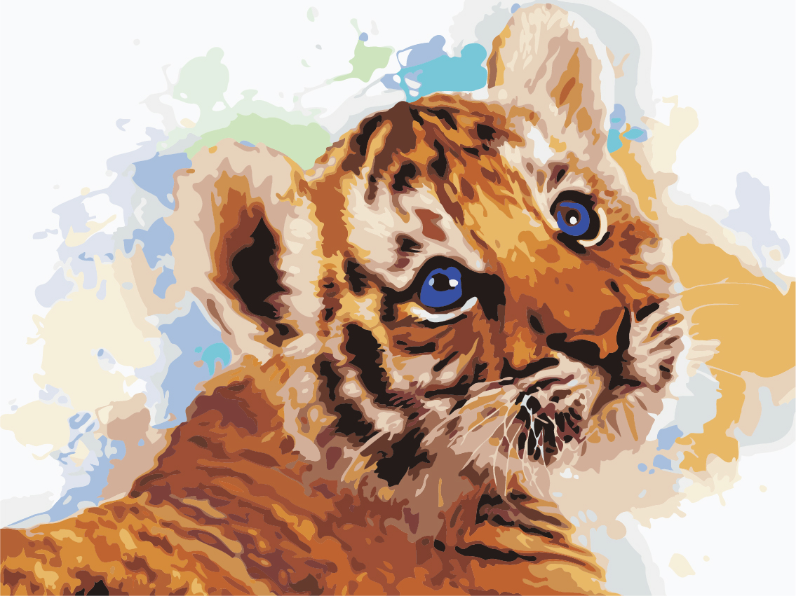 

Картина по номерам ArtStory Тигренок, 30 х 40 см (AS0472)