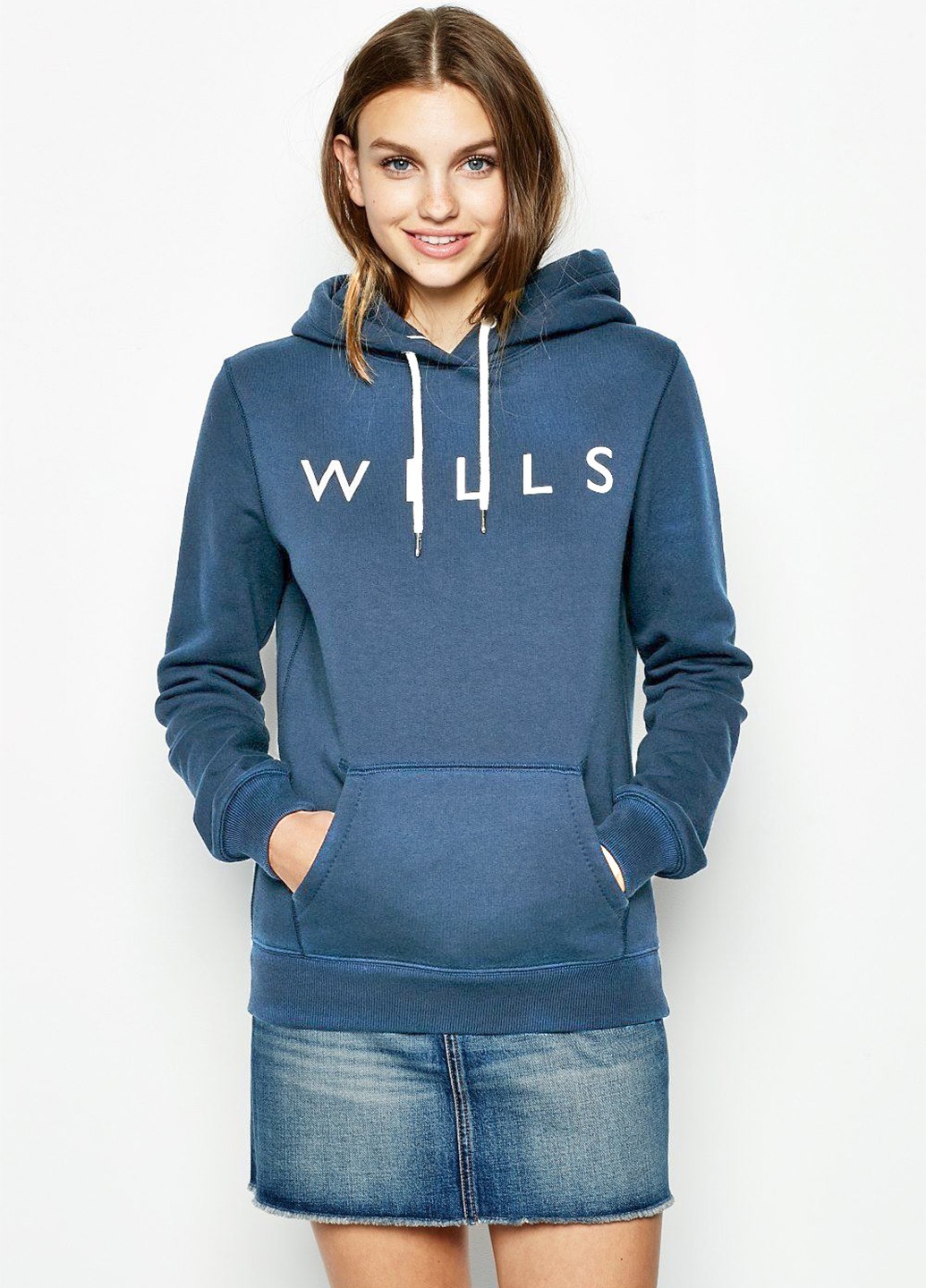 

Стильное худи с капюшоном Jack Wills спортивный S(8,10) синий HF0120KO0098