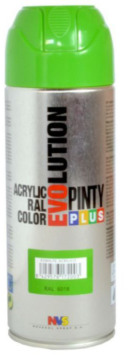 

Краска аэрозоль на водной основе Pintyplus Evolution Ral 6018 Салатовая 400 мл (8429576172003)