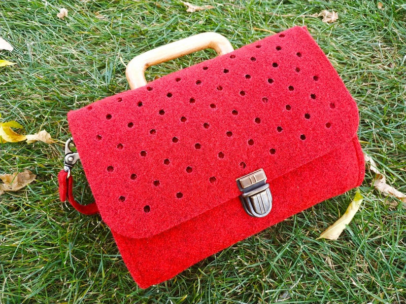 

Женская сумка Major Bag красная из войлока С6
