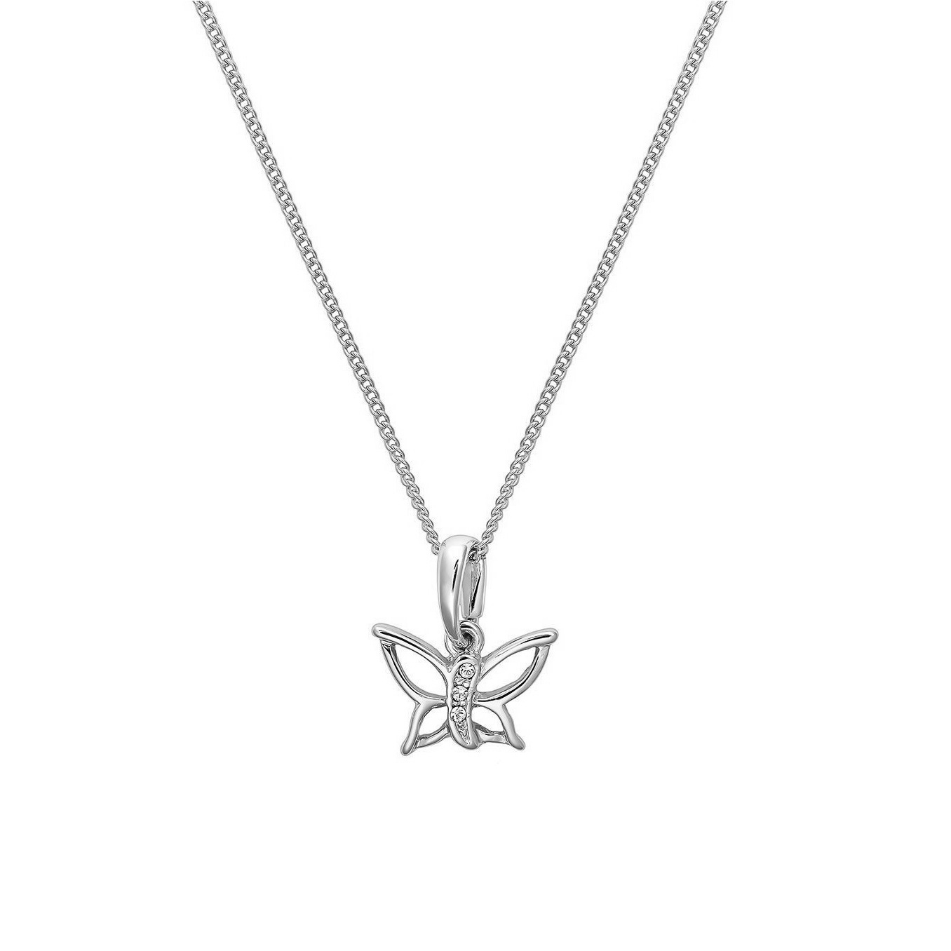 

Подвеска Colibra бабочка с кристаллами Swarovski и серебряным покрытием C14787Ag, длина 47 см