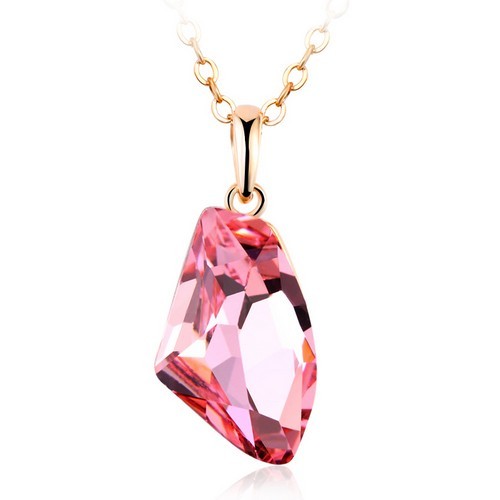 

Подвеска OUXI с кристаллом Swarovski розового цвета, длина 44 - 49 см